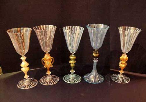 antiquariato: Murano goblets, zanfirici