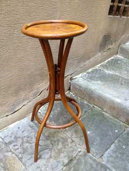 antiquariato: Small table, bench wood, Thonet
