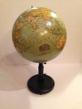 antiquariato: Columbus globe, with black base