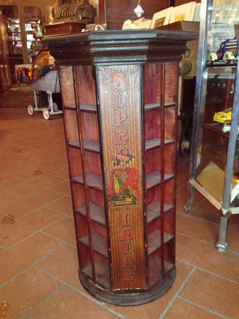 antiquariato: swivel wooden display