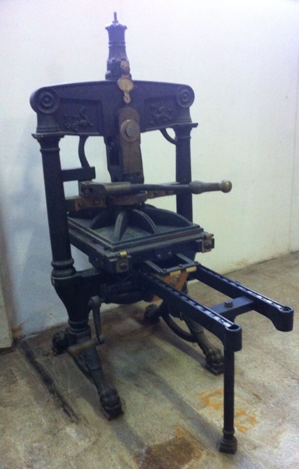 antiquariato: printing press