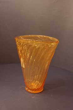 antiquariato: Golden vase, Murano glass