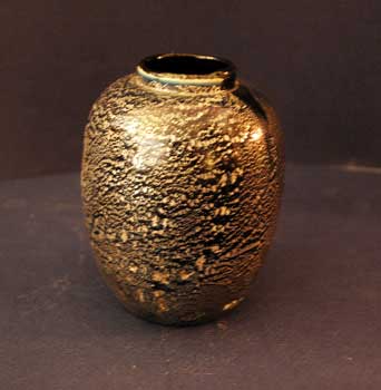 antiquariato: Fenicio vase, with gold, Giulio Radi, Murano