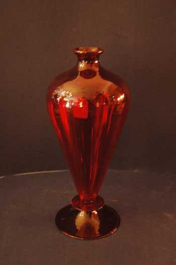 antiquariato: Murano's vase, red