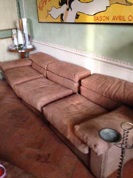 Erasmo, leather sofa 