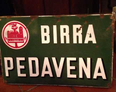  Metal plate Birra Pedavena